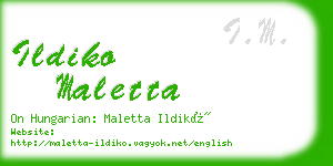 ildiko maletta business card